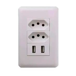Tomada Universal Dupla Usb Entrada Bivolt Parede