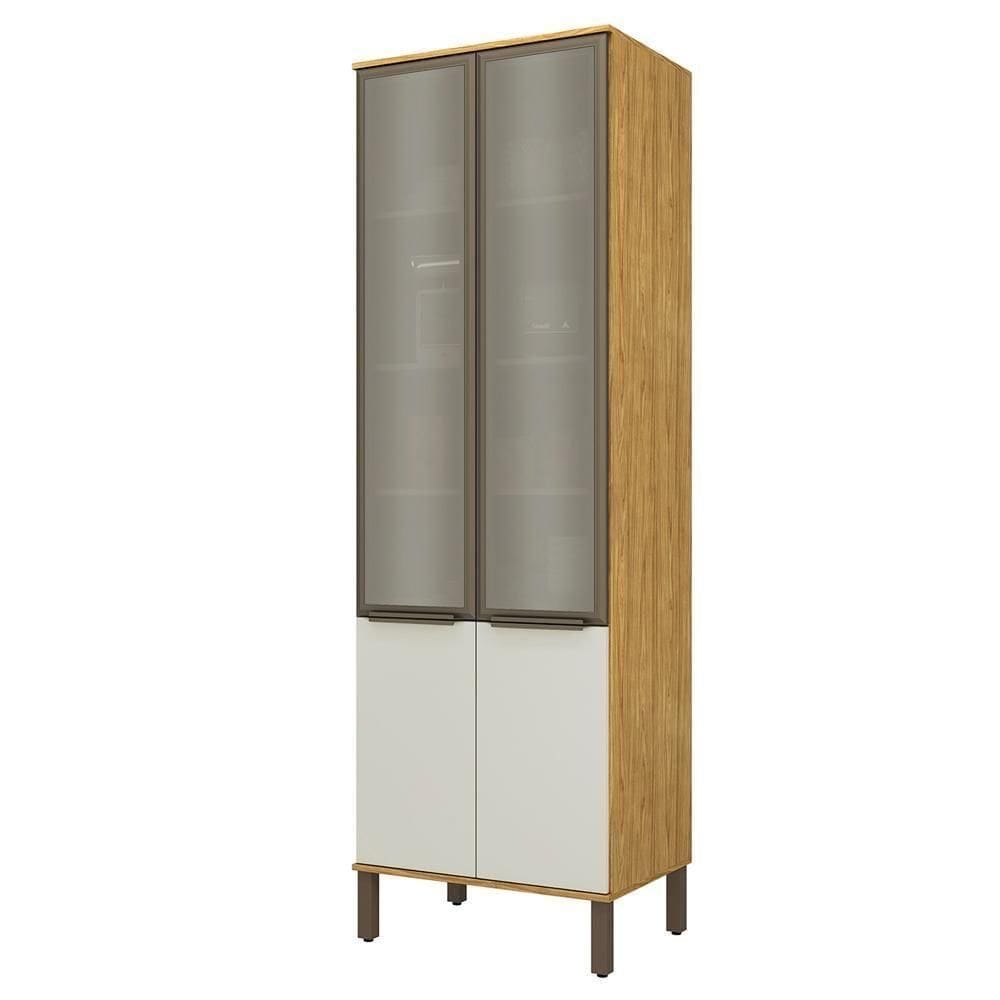 Paneleiro 2 Portas Vidro 70 Cm Vera Pve03 Marrocos Off White Mxm