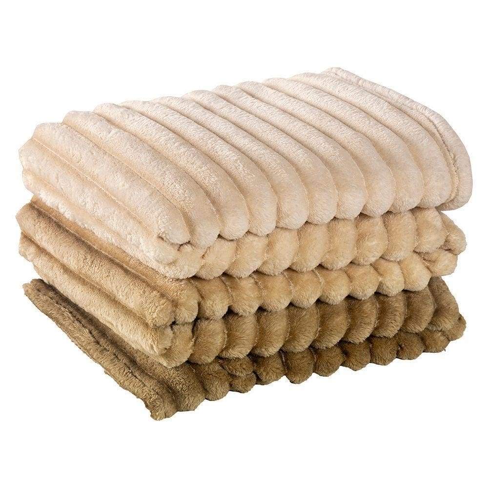 Cobertor Coberta Fluflu Queen Ultrasoft Alto Relevo Dupla Face Gold 100% Poliéster