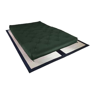 Colchão Futon Casal Dobrável Sofa Cama Verde Militar