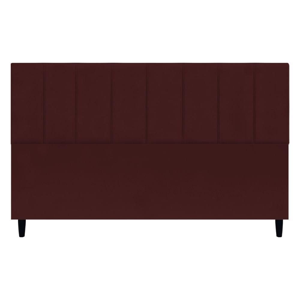 Cabeceira Para Cama Box King Size 195 Cm Classic Suede Bordô Suede