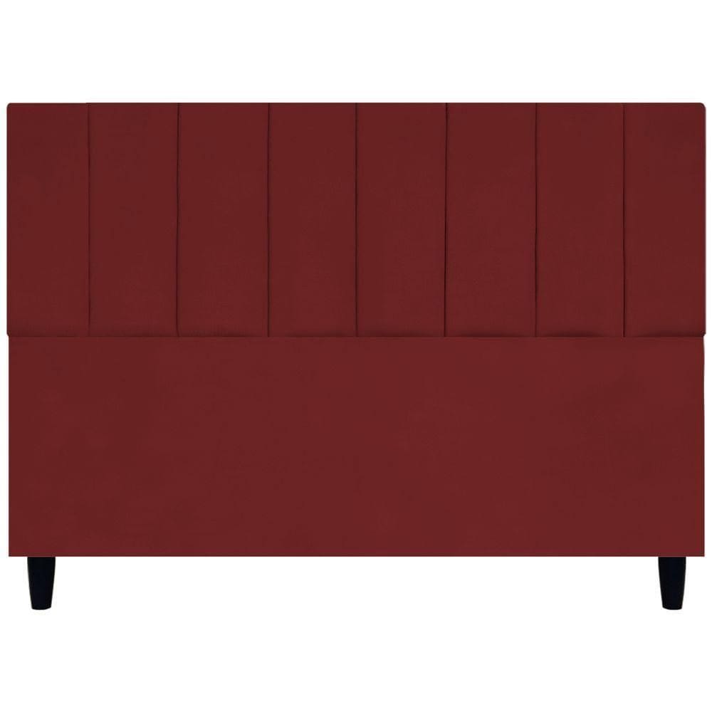 Cabeceira Para Cama Queen 160 Cm Elen Suede Vermelho Suede