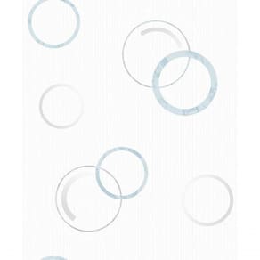 Papel De Parede Fusion Círculo Azul - Rolo 10m X 0,53m