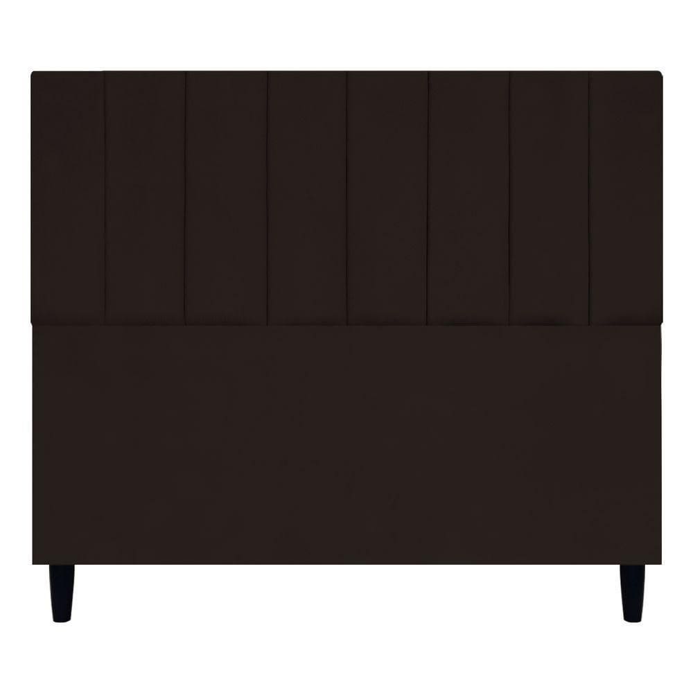 Cabeceira Para Cama De Casal 140 Cm Elen Suede Marrom Suede