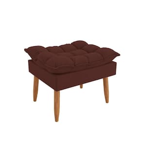 Puff Luxo Decorativo Estilo Versátil Sala Escritório Lounges Marrom