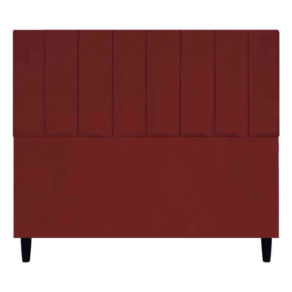 Cabeceira Para Cama De Casal 140 Cm Elen Suede Vermelho Suede