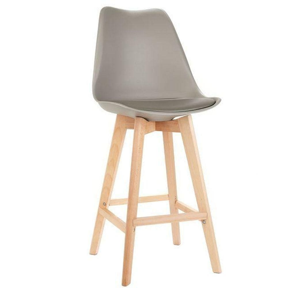 Banqueta Alta Tulip Saarinen Cinza para Decoração Contemporânea