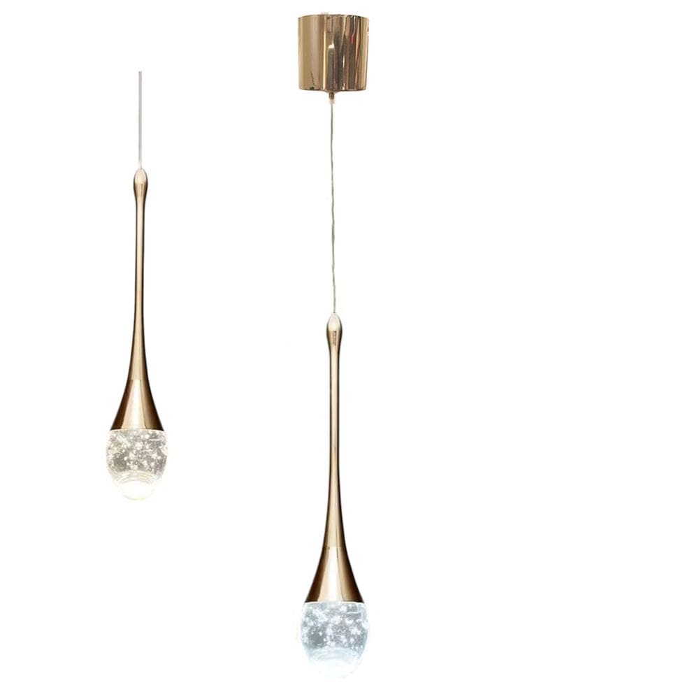 Lustre Pendente 3 em 1 Cristal Gota Moderno Iluminçao Casa Quarto Cabeceira Sala de Estar Ambiente Residencial Comercial Luxo