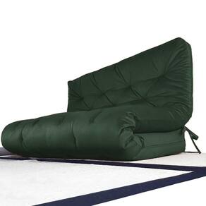 Futon Sofa Cama Casal D33 Tendencia Oriental Verde Militar