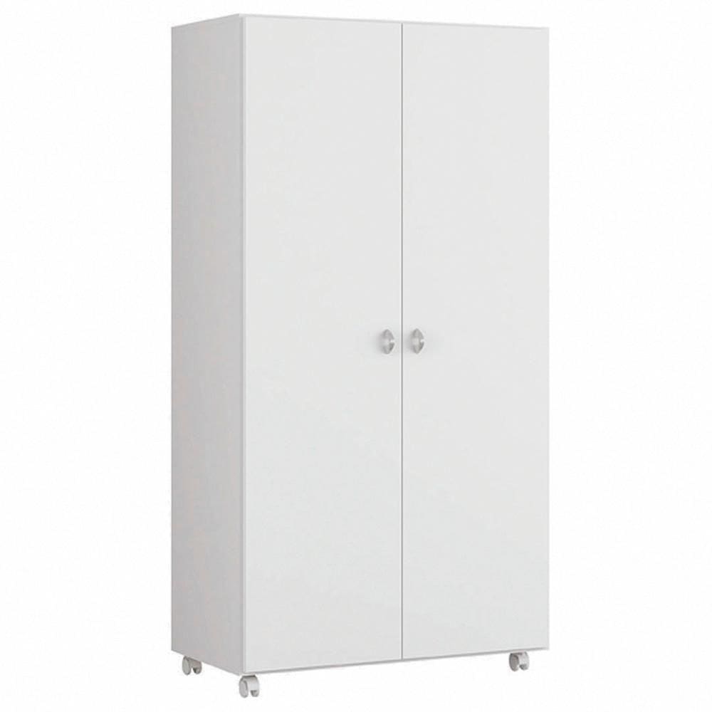 Armario Multiuso 2 Portas Com Rodizio 86 Cm Ar70 Branco Dtall