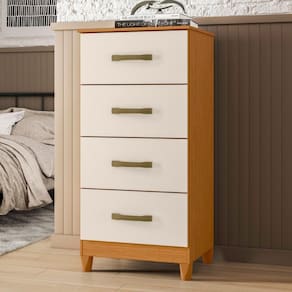 Comoda Siria 4 Gavetas Cinamomo Off White