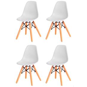 Kit Com 4 Cadeira Flórida Kids Com Assento Em Polipropileno Branco
