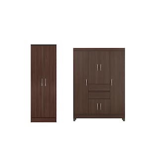 Conjunto Guarda Roupa 6 Portas E Sapateira York Cafe Touch