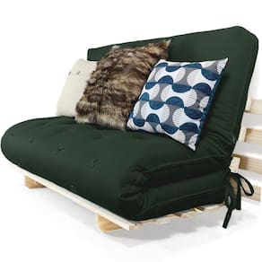 Sofa Cama Casal Futon Oriental D33 Com Madeira Maciça Ii