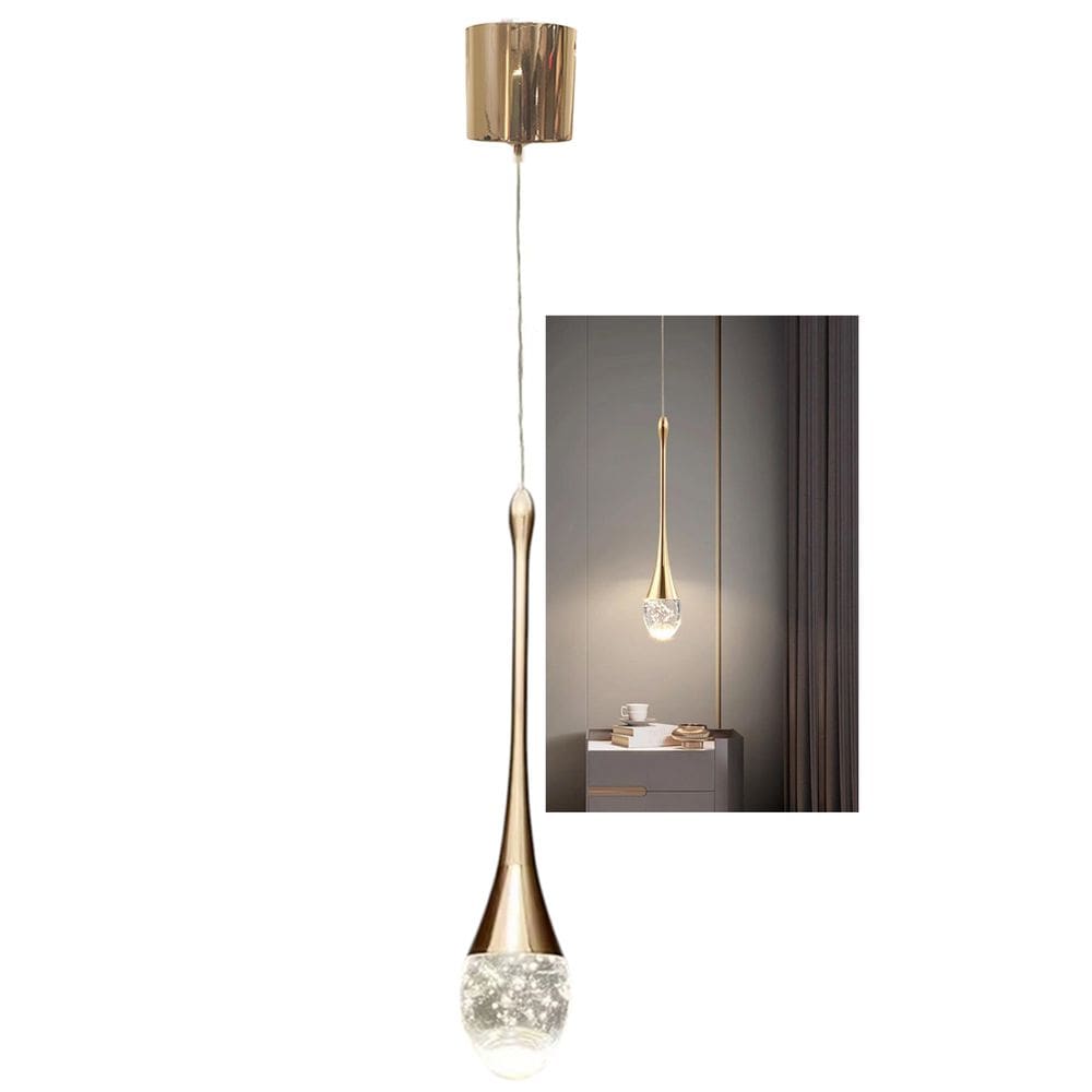 Lustre Pendente LED 3 em 1 Cristal Gota Moderno Iluminaçao Casa Sala Recepçao Quarto Luxo Ambiente Comercial Residencial