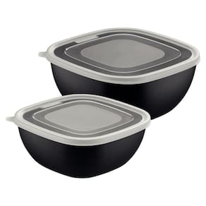 Jogo De Potes Tramontina Black Burger Em Polipropileno Preto 2 Peças