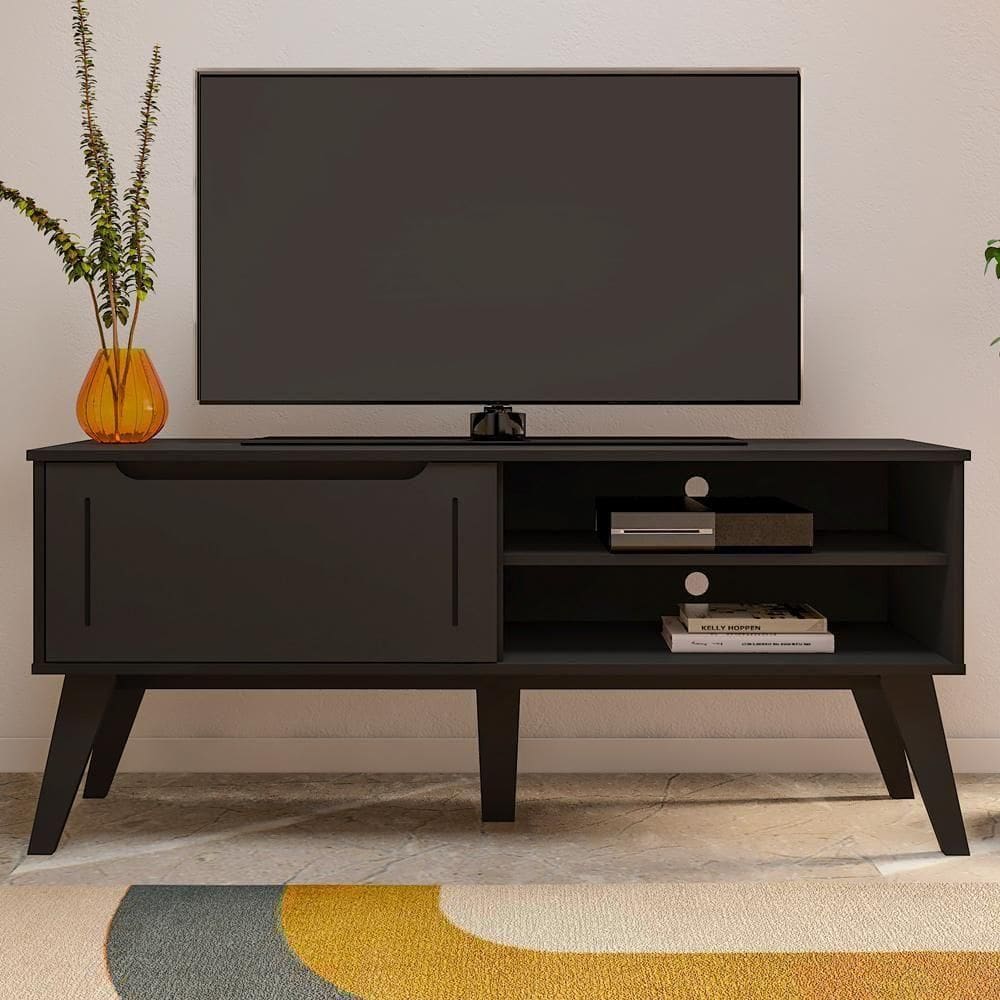 Rack Bancada Para Tv 60 Pol 134 Cm 4601 Preto Arly