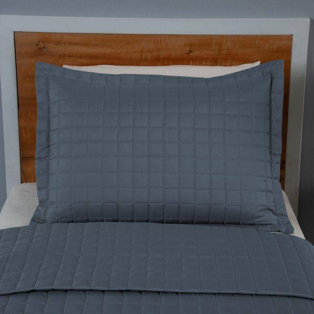 Kit Cobre Leito Matelado Copacabana 2 Peças Solteiro 100% Poliéster Percal 300 Fios - Azul