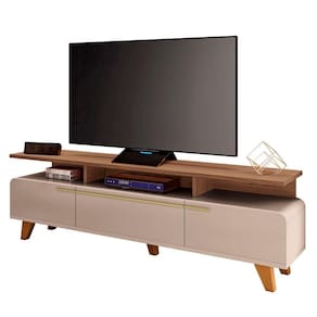 Rack Bancada De Tv 70 Pol 200cm Amago H01 Castanho/off - Mpozenato
