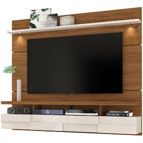 Painel Suspenso Para Tv 60 Polegadas Com 2 Portas Alana 1.8 Naturale/off White