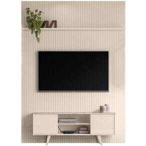 Painel Para Tv 65 Polegadas Composição Bancada Panor Calacata/off White