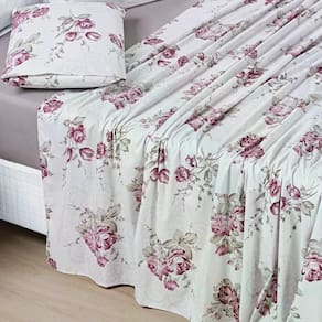 Jogo De Cama Solteiro Estampado 03 Peças 200 Fios Avere Lilac Lilac
