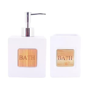 Conjunto Para Banheiro Em Cerâmica Bath Com 2 Peças Mimo Style Branco