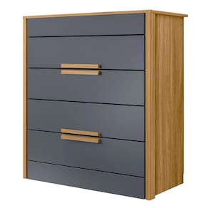 Cômoda Para Quarto 4 Gavetas 86cm Pavia M07 Freijó-cinza - Mpozenato