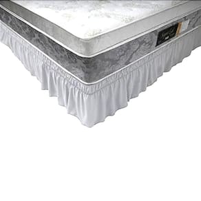 Saia Box King Com 2 Elásticos E Babado 198x203x38cm Branco