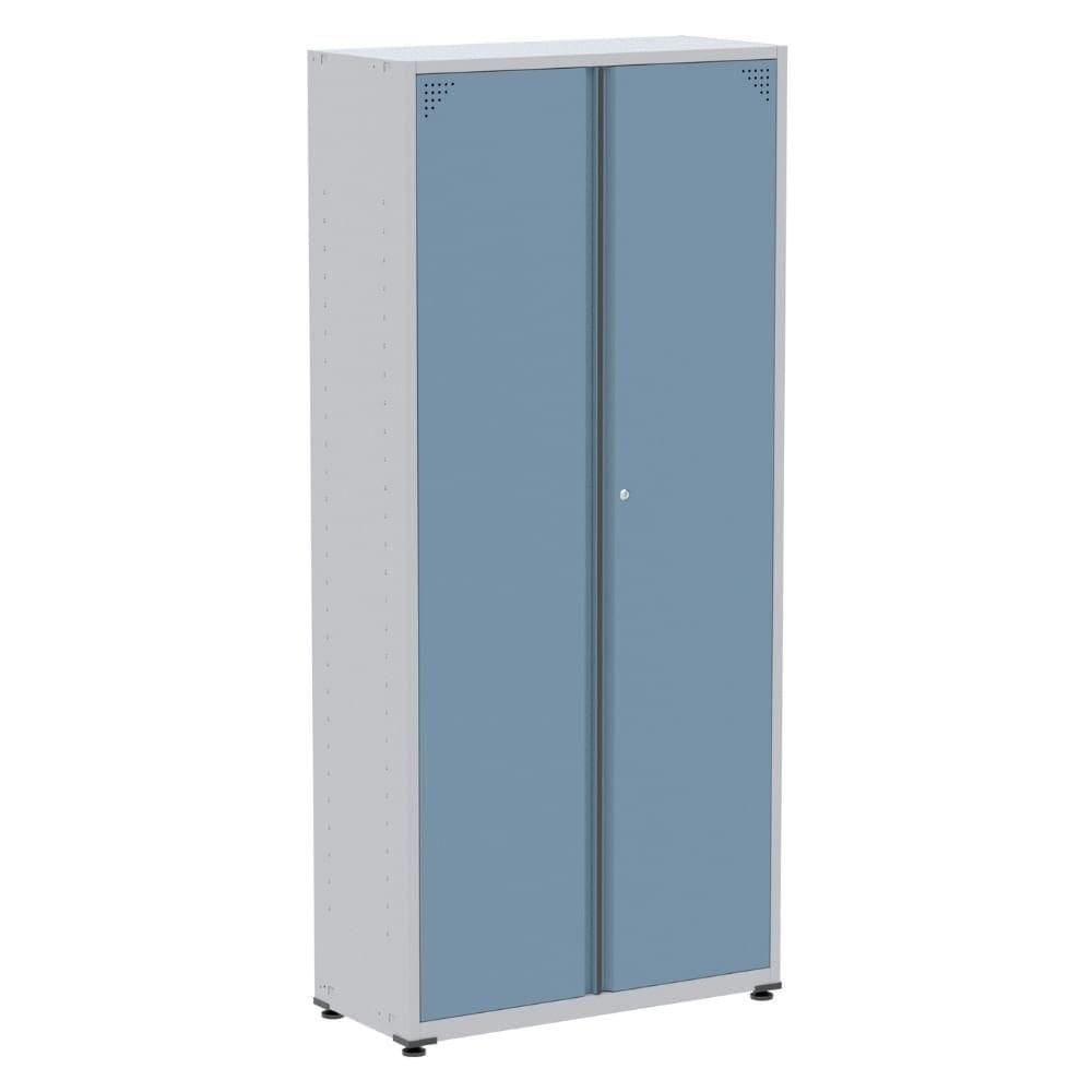 Armário Alto 2 Portas Pandin 80 Cm (largura) Inmetro Estrutura Aço Cinza E Portas Azul Dali C- Chave