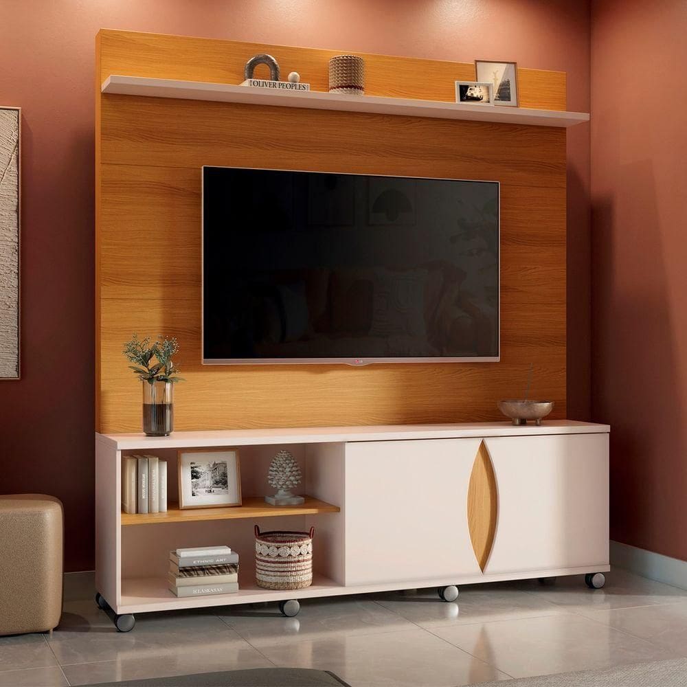 Estante Painel De Tv 65 180cm Luxor Cinamomo-off - Hb Móveis