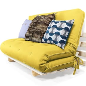 Sofa Cama Casal Futon Oriental D33 Com Madeira Maciça Ii