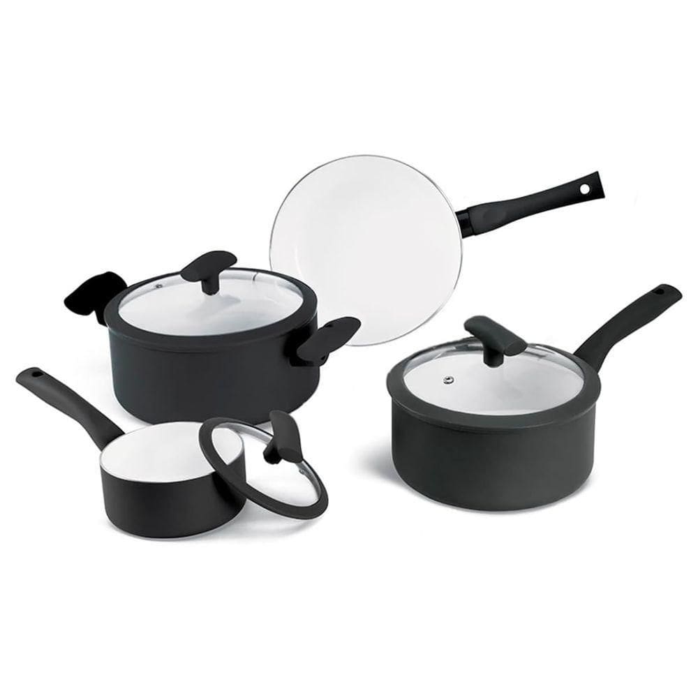 Conjunto De Panelas 4pcs Preta Hercules Pa300-4ppr