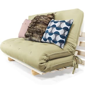 Sofa Cama Casal Futon Oriental D33 Com Madeira Maciça Ii