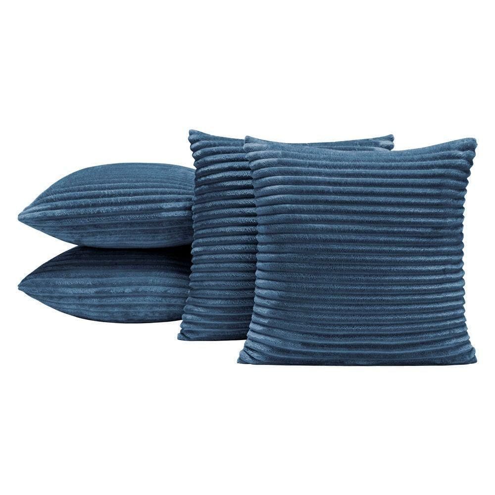 Almofadas Cheias Velvet Bariloche 45x45cm 04 Peças - Marinho