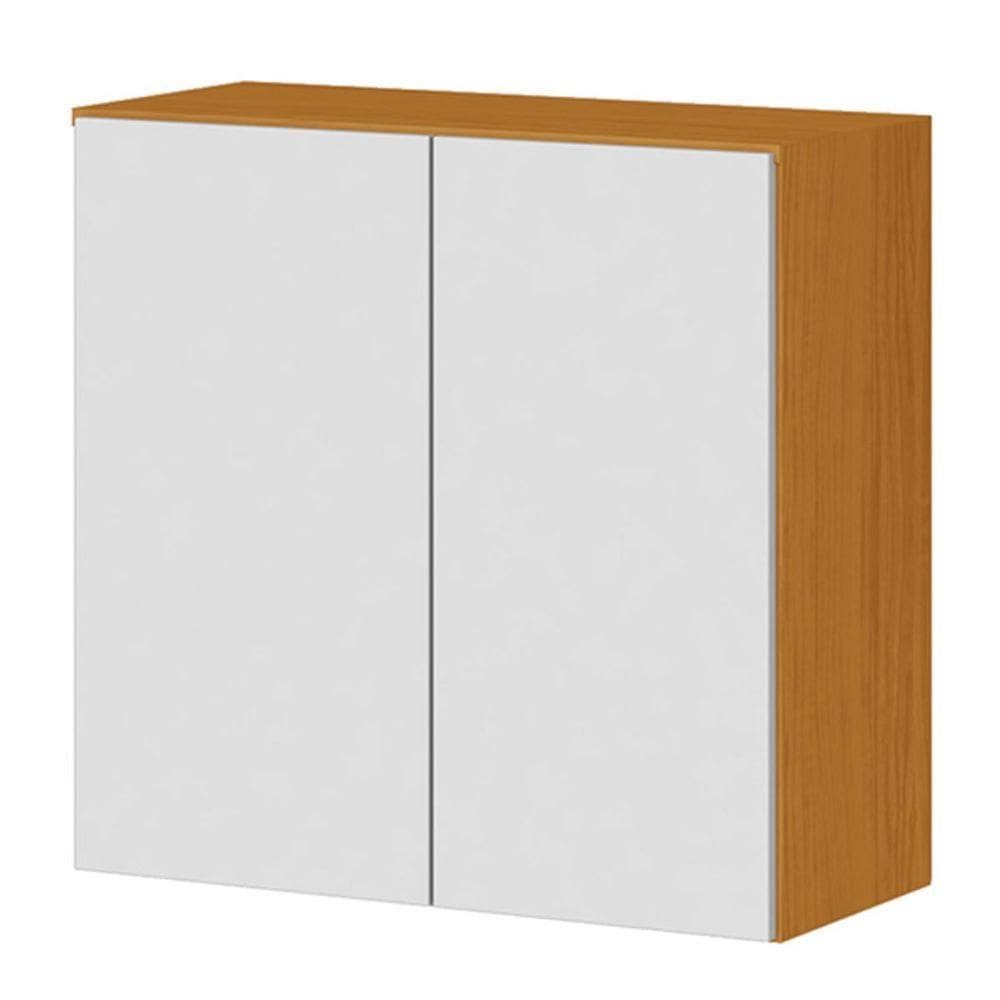 Armário Aéreo 70cm 2 Portas 100% Mdf Luna Cinamomo/off White