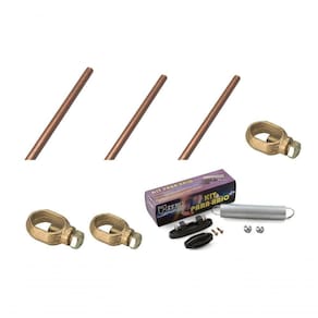 Kit 03 Und Haste 03 Und Conector 01 Und Para Raio Aterramento Cerca Eletrica Rural Zebu