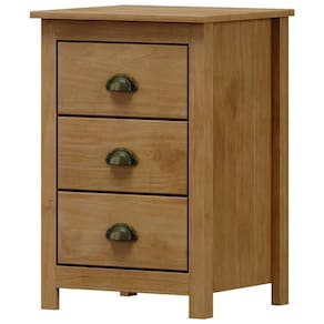 Mesa De Cabeceira 3 Gav Madeira Maciça 46 Cm 9130 Freijo Milani Store