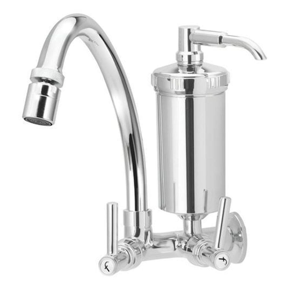 Torneira Para Cozinha De Parede Bica Móvel Com Filtro