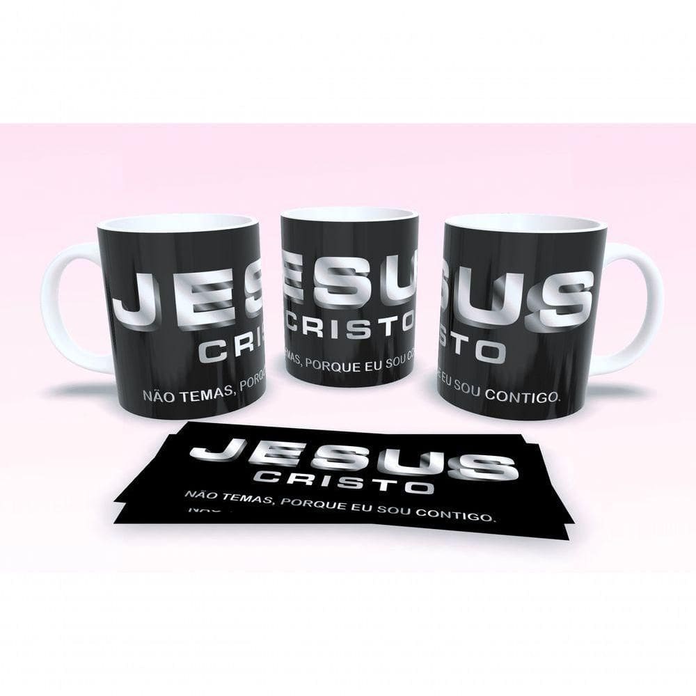 Caneca De Porcelana 325ml Decorada Frases Religiosas Estampa 52