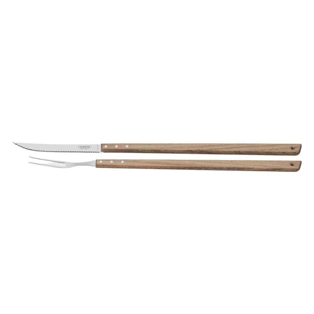 Kit Churrasco Trinchante Inox Cabo De Madeira Tramontina