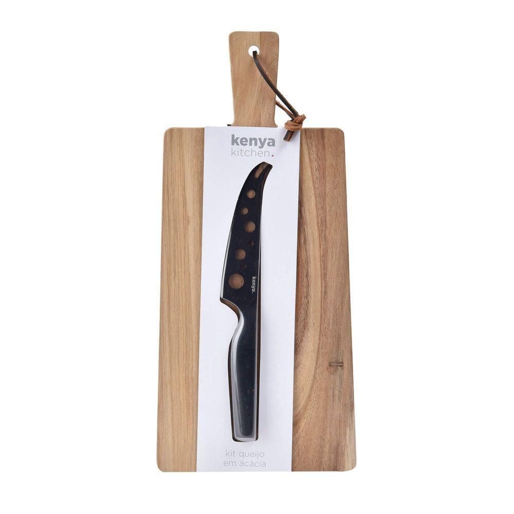 Kit Para Queijo Em Madeira Acácia 39x18x15cm Kenya