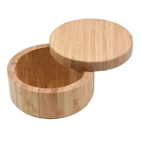 Porta Sal em Bambu 6,7x12cm Kenya para Mesa e Decoração Elegante