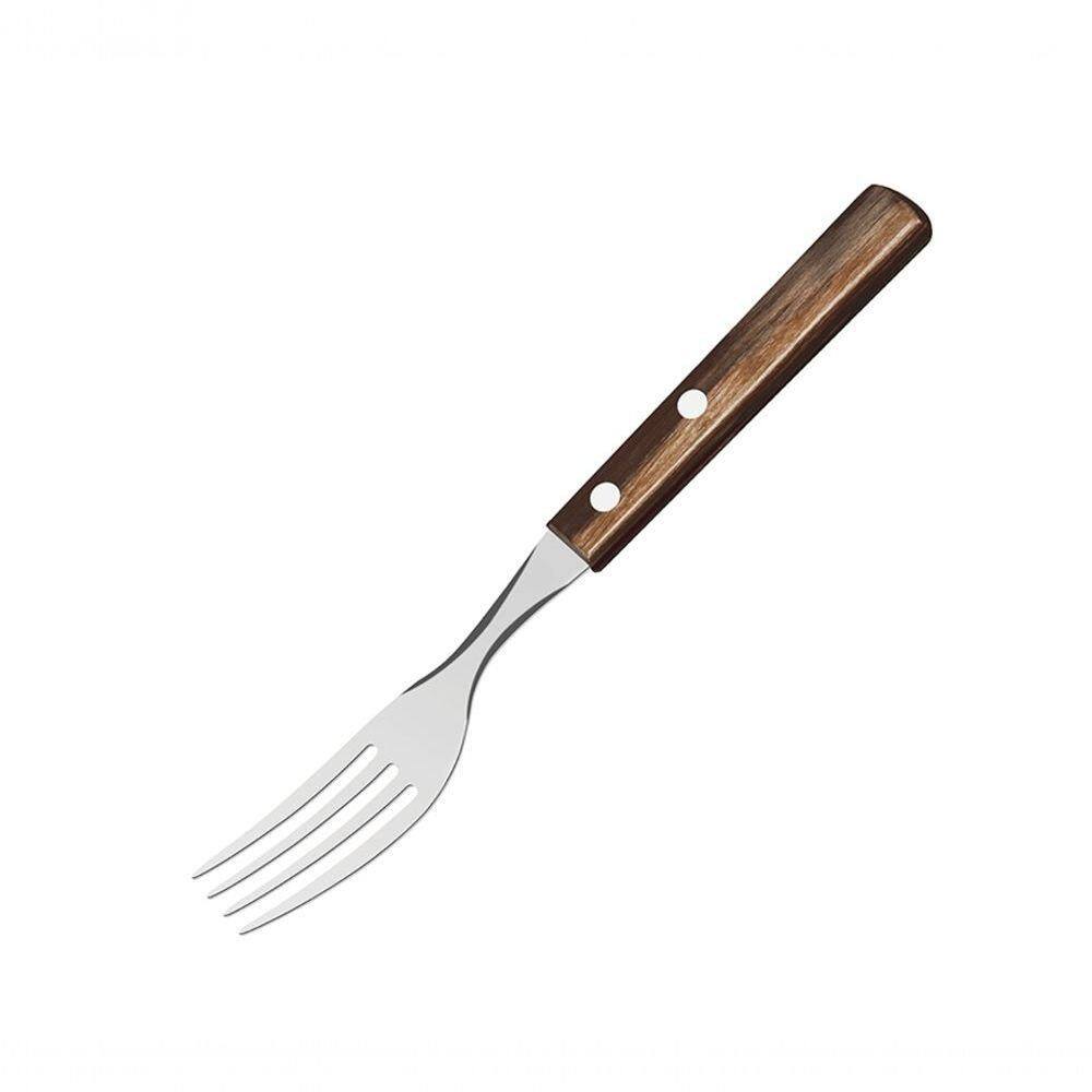 Garfo Mesa Inox Cabo Madeira Polywood Castanho Tramontina 21102/490
