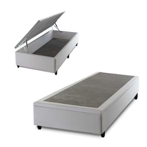 Base Box Baú Branco Solteiro 88x188x45 - King House