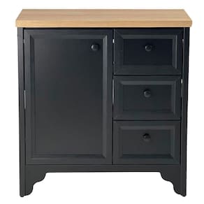 Gabinete Banheiro Com Tampo 1 Pt 3 Gv 79 Cm Bn05 Preto Dtall