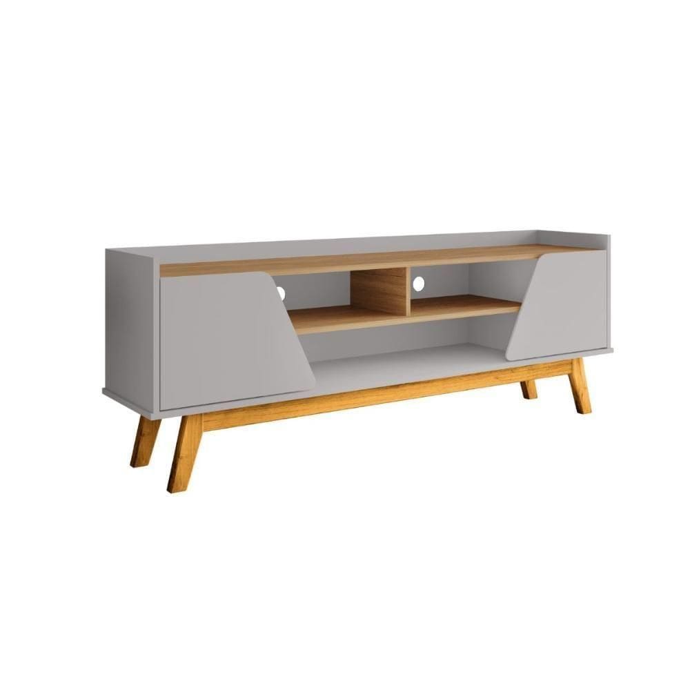 Rack Potenza Off-white/Cinamomo para Sala de Estar Contemporânea