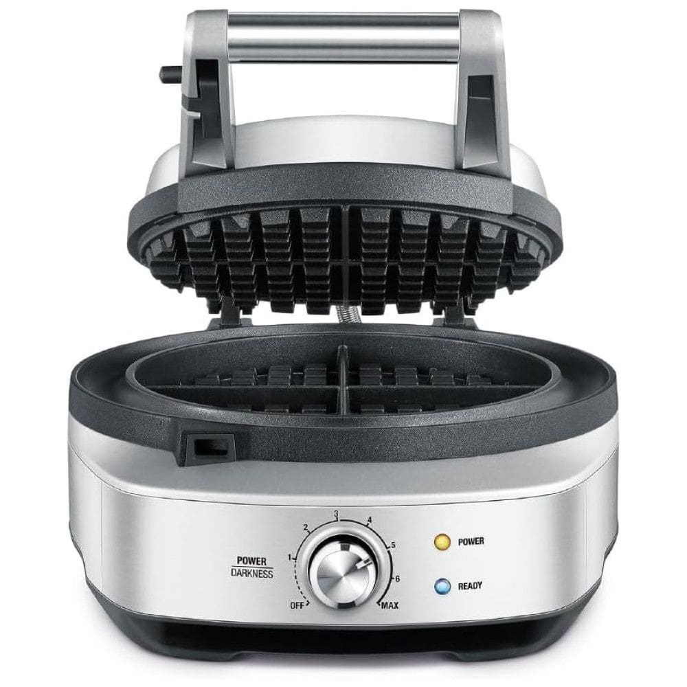 Máquina de waffles sem bagunça, aço inoxidável escovado, BREVILLE BWM520XL, Cinza