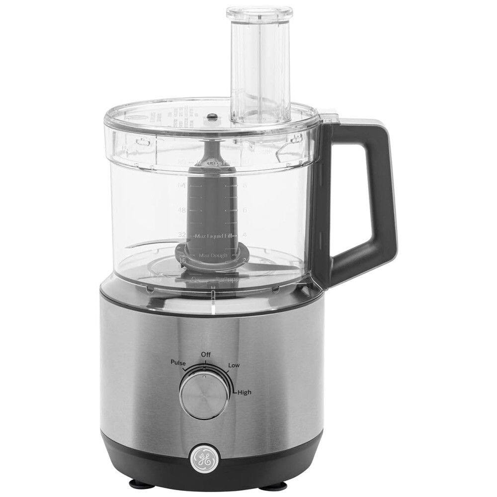 Processador de Alimentos, capacidade de 2,8L, com alça ergonômica e bocal extra largo, 550W, prata, 110v, GE G8P0AASSPSS, Palha