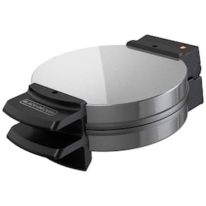 Máquina de Waffle, 4 Fatias, Aço Inoxidável, 110v, BLACKDECKER WMB500, Prateado